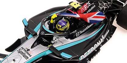 Mercedes-AMG Petronas Formula One Team F1 W15 E Performance - Lewis Hamilton - Winner British GP 2024 W/Flag - Image 3