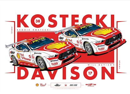 Shell V-Power Racing Team  Kostecki/Davison 2025 Season  Limited Edition Illustrated Print