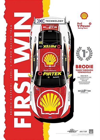 Shell V-Power Racing Team Brodie Kostecki First Win Limited Edition Print
