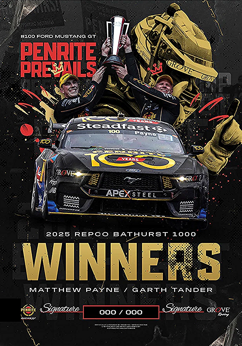 Penrite Racing 2025 Repco Bathurst 1000  Winners Signed Limited Edition Print
