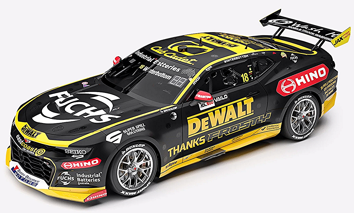 *DEWALT Racing #18 Chevrolet Camaro ZL1 2024 VAILO Adelaide 500 Thanks Frosty Livery Mark Winterbottom