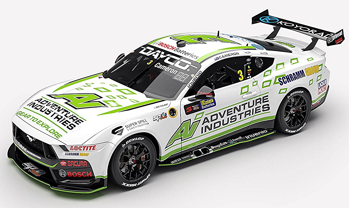 Blanchard Racing Team Adventure Industries #3 Ford Mustang GT 2025 Century Batteries Ipswich Super 440 Aaron Cameron